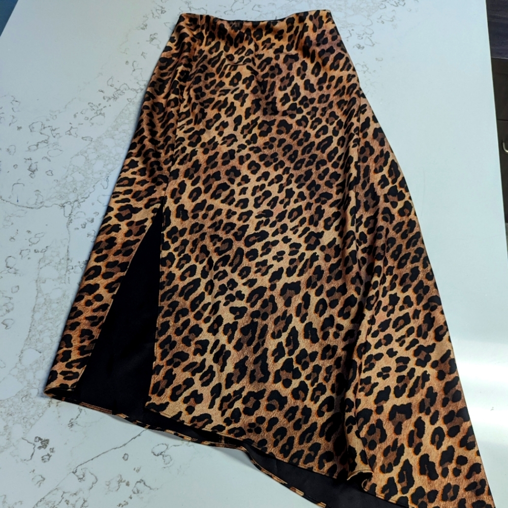 Asymmetrical Slip Skirt